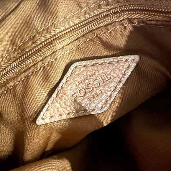 Fossil Gemma Blue White Mermaid Fish Scale Print Coated Canvas Small Crossbody - Picture 15 of 16